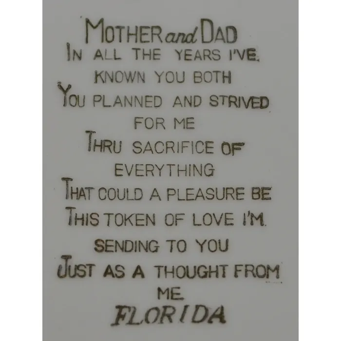 Mother And Dad Wall Hanging Plate - 8.25" Wide