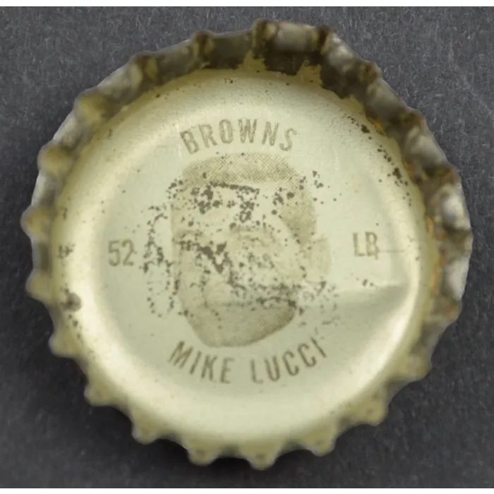 Coca Cola NFL Bottle Cap - Cleveland Browns - Mike Lucci - Coke King Size