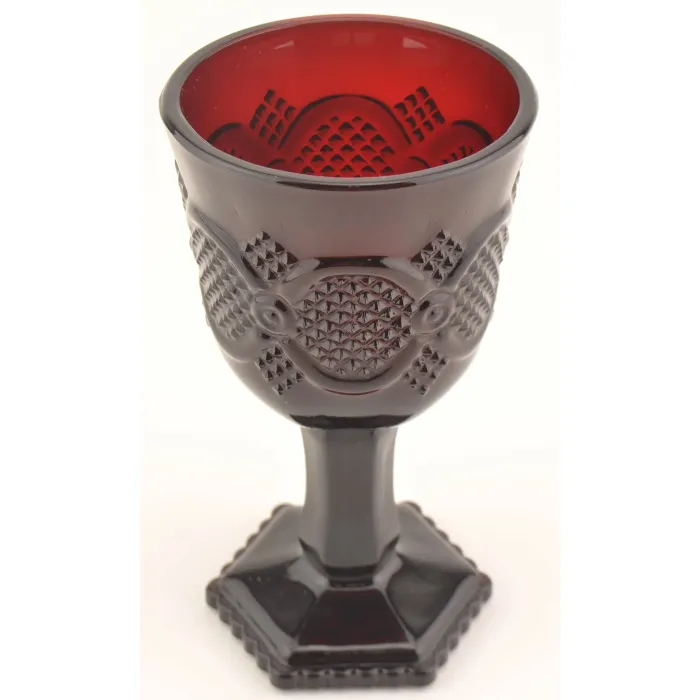 Avon Crystal - 1876 Cape Cod Ruby - Claret Wine Glass