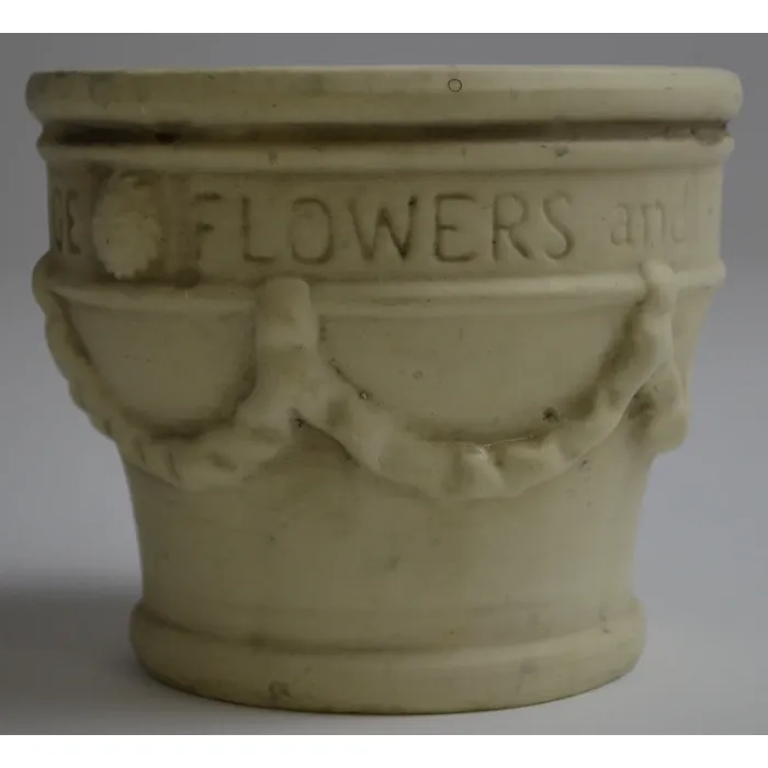 Ceramic " Flowers and Foliage" Planter - 4.25" Tall