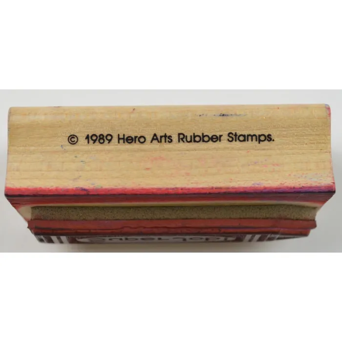 Wood Mounted Rubber Stamp By Hero Arts - " Super Job! "