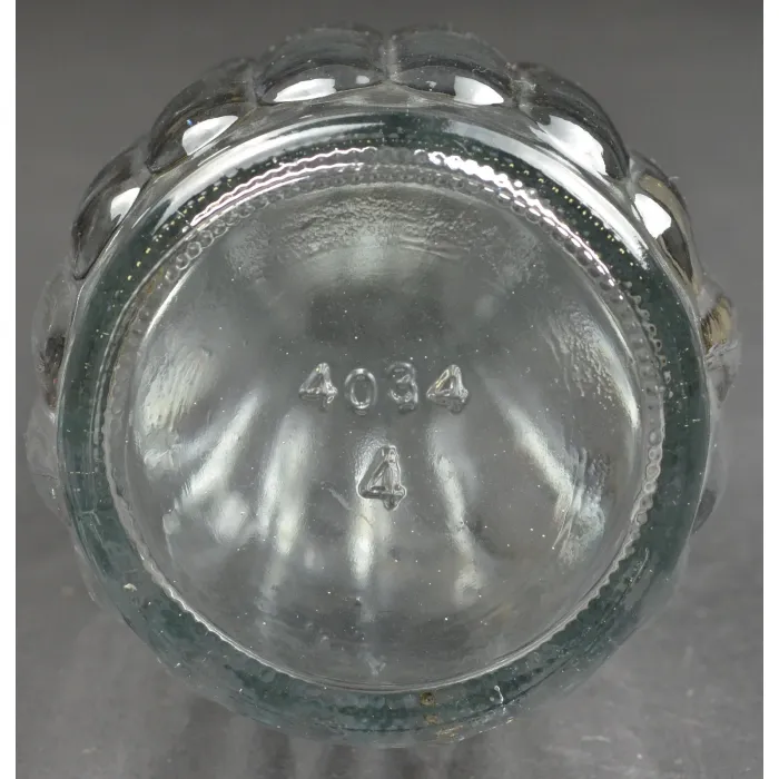 Clear Glass Fluted Paneled Pattern Flower Vase No. 4034 - 8" Tall