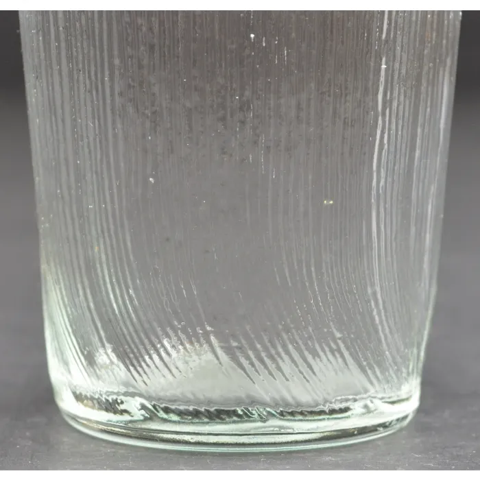FTDA Clear Glass Ribbed Pattern Bud Vase - 9" Tall