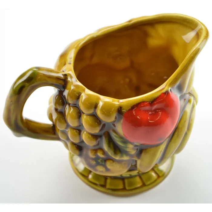 Inarco Ceramic Creamer - Fruit Design - Vintage Collectible - 3.5" Tall
