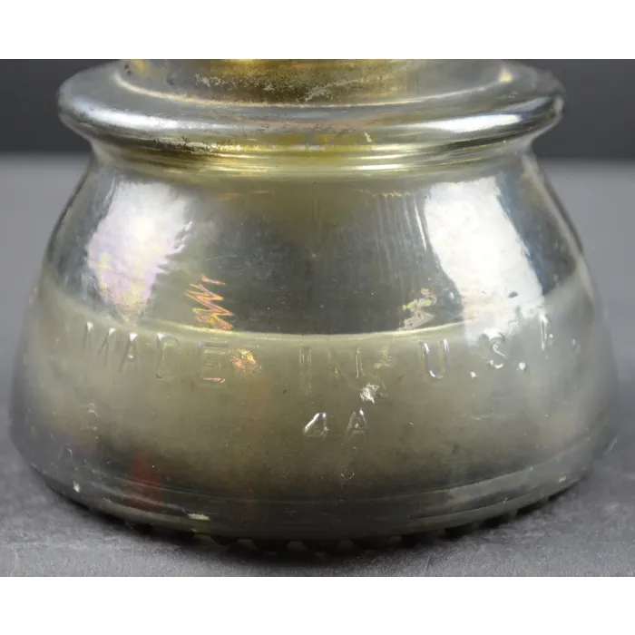 Vintage Hemingray No. 42 Clear Glass Insulator - 0-4 - 4" Tall