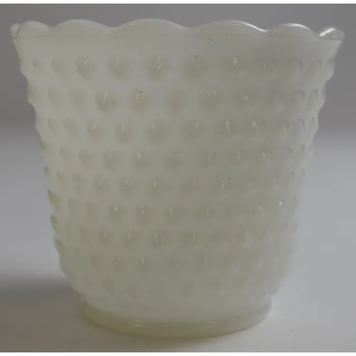 Anchor Hocking -  Hobnail Milk Glass Pattern - Small Jardiniere (Planter)