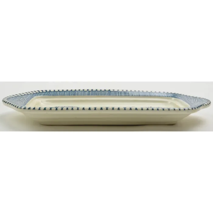 Royal - Currier & Ives Blue Pattern - 1/4 Lb Butter Dish - No Lid