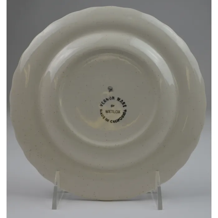 Metlox Vernon Ware - True Blue Pattern - Salad Plate - Hand Painted