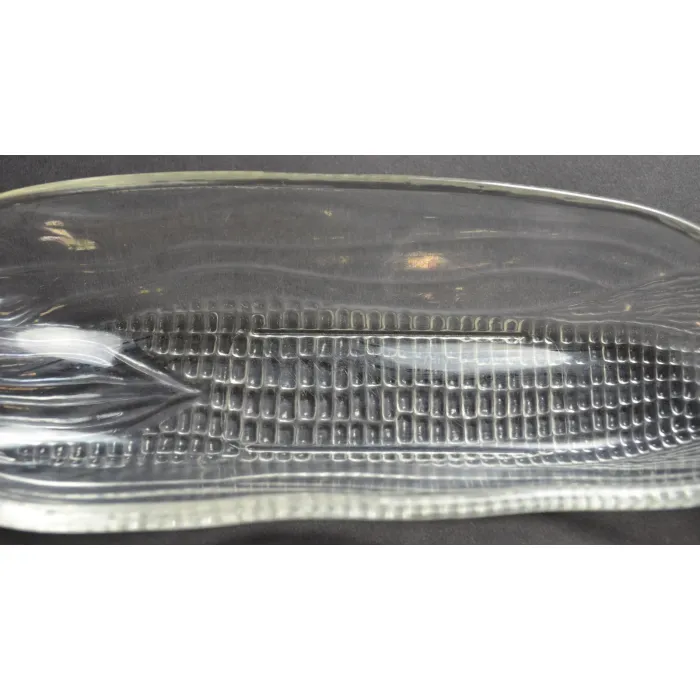 Pressed Glass Corn On The Cob Dish - 9.5" Long