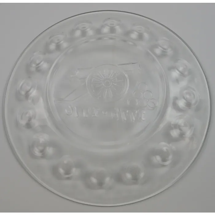 Clear Glass Bicentennial Plate - Cannon Pattern - 1776 - 1976 - 8" Round