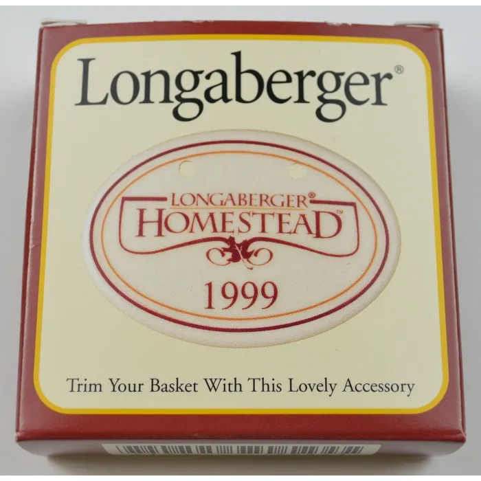Longaberger Pottery 1999 Homestead Basket Tie-On