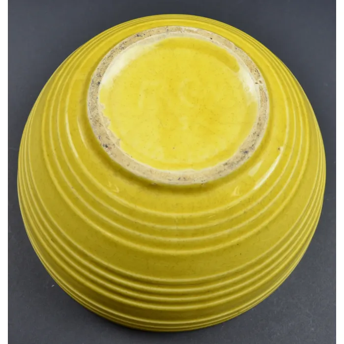 McCoy Art Pottery - Vintage Yellow Round Planter - 7.875" Round
