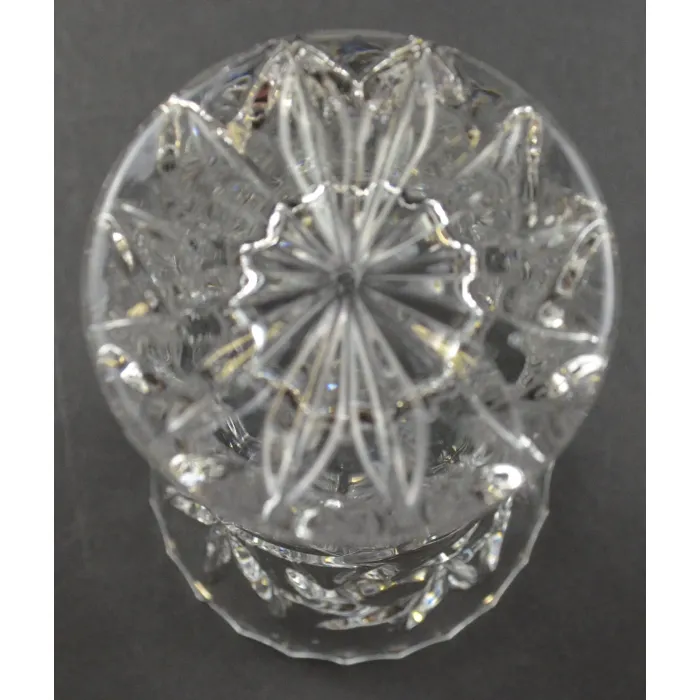 Vintage Clear Glass Pinwheel Pattern Vase - 4" Tall