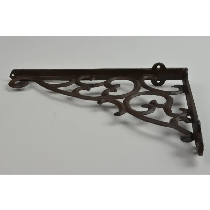 Wall Shelf Bracket - Ornate Pattern - Cast Iron - 10.875"