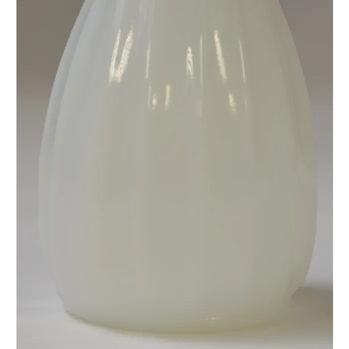 Vintage Fluted Milk Glass Bud Vase - 8.75" Tall