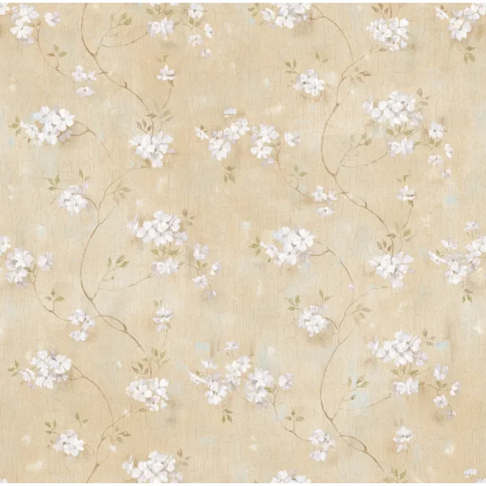 Braham Wheat Country Floral Trail Wallpaper Sidewall Chesapeake BBC44101