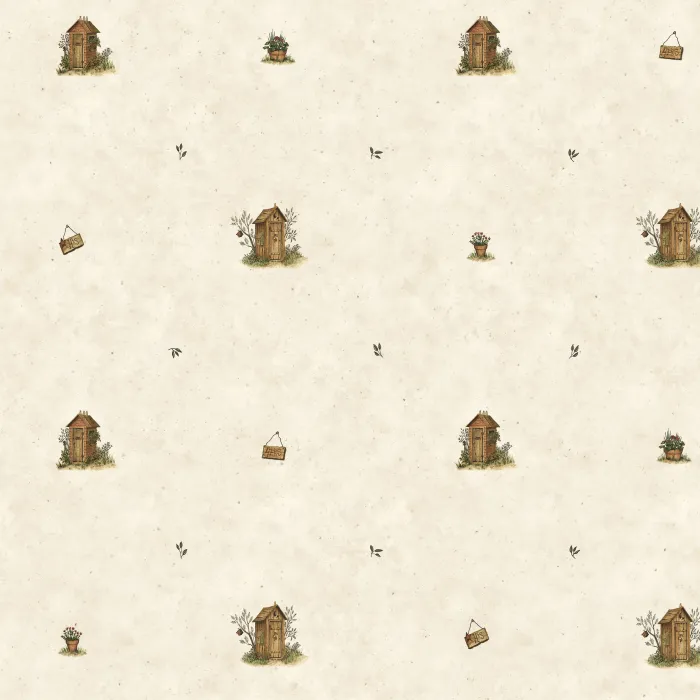Neutral Outhouse Spot Wallpaper Sidewall Chesapeake FFR66002