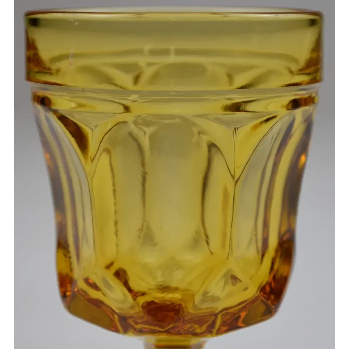 Anchor Hocking Fairfield Amber Pattern - Wine Glass - 5.25" Tall