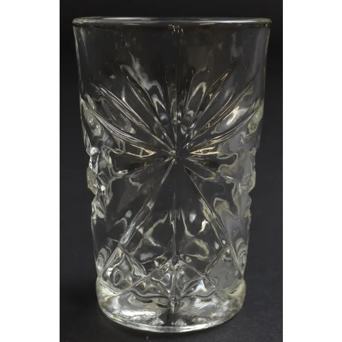 Anchor Hocking Prescut Clear Pattern - Flat Juice Glass - 3.75" Tall