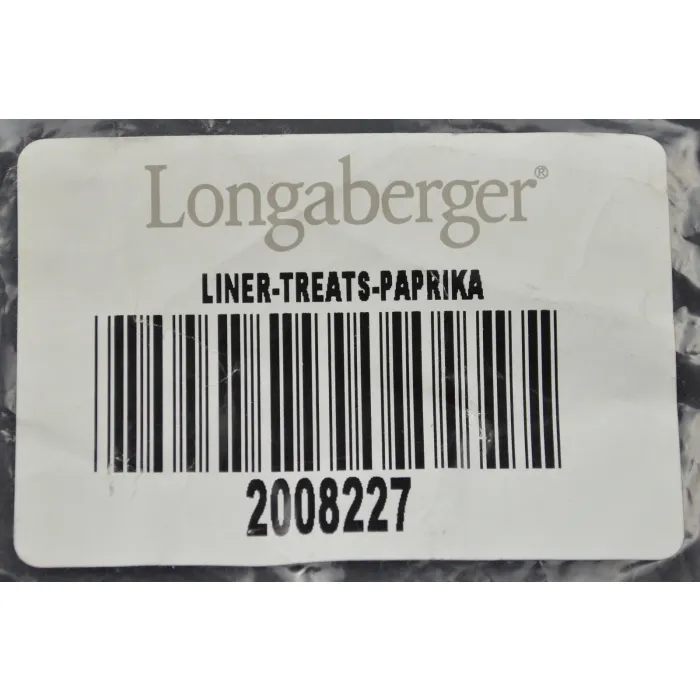 Longaberger Treats Basket Liner - Paprika