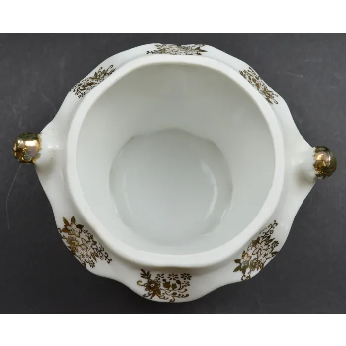 50th Anniversary Lidded Sugar Bowl - With Gold Embellishments