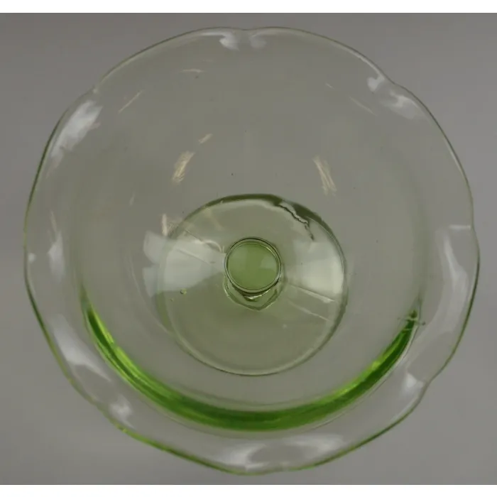 Vintage Green Depression Glass Sherbet - 3" Tall
