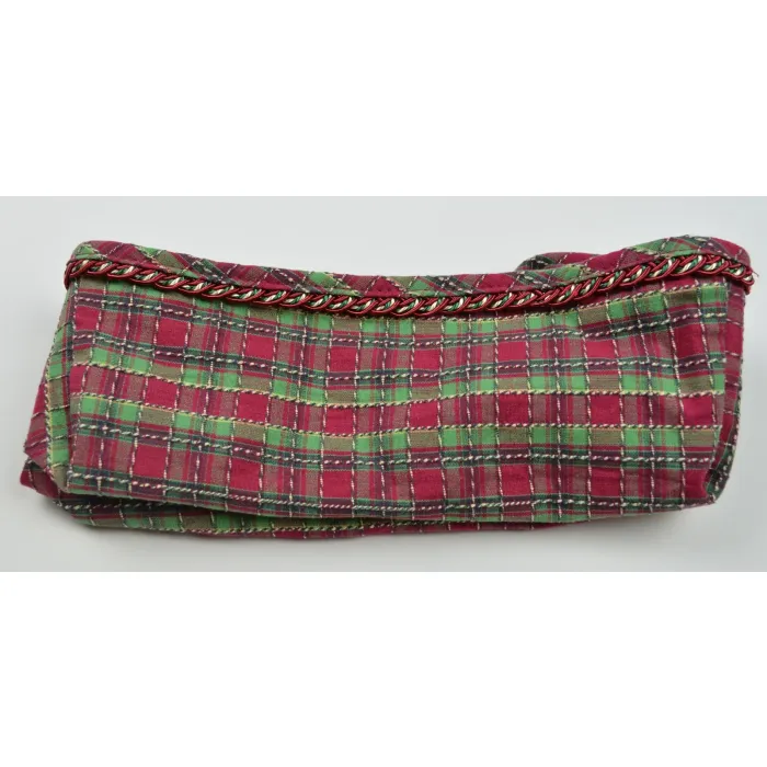 Longaberger Christmas Collection Holiday Plaid - Snowflake Cookie Basket Liner