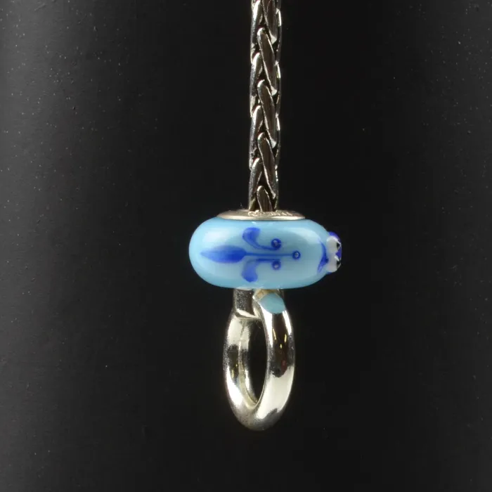 Fenton Art Glass Artisan Crafted Bead - Kappa Kappa Gamma - Sterling Silver Core