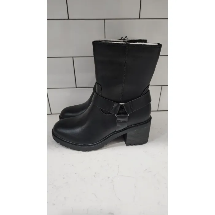 New Womens Greyson Dress Boots with Memory Foam Insole Black