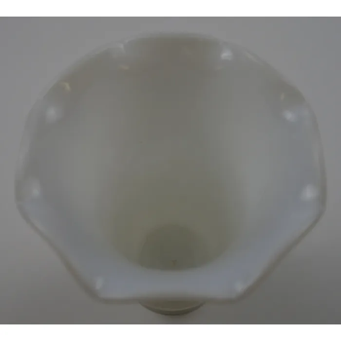 Vintage Milk Glass Starburst Pattern Fluted Vase / Planter - 5.75" Tall