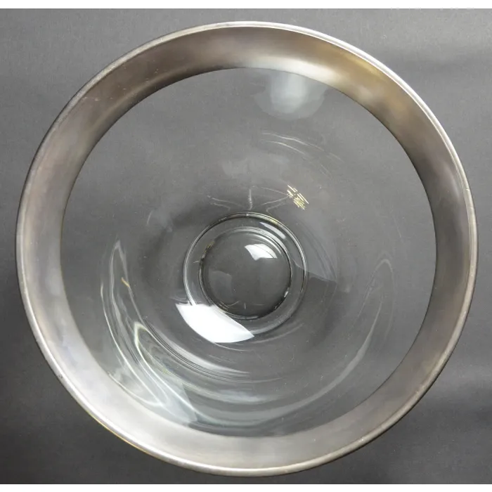 Dorothy Thorpe Crystal Silver Band Pattern - Salad Bowl - 10.125" Round