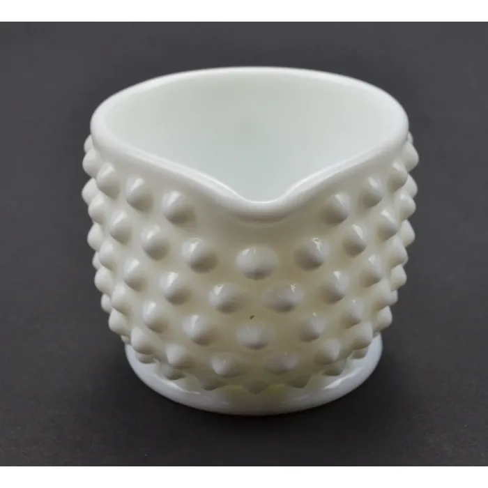 Fenton Art Glass - Hobnail Milk Glass Pattern - Individual Creamer - 2" Tall