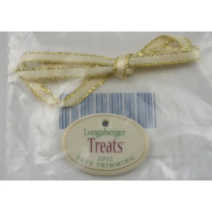 Longaberger Pottery 2002 Treats Tree Trimming Tie-On