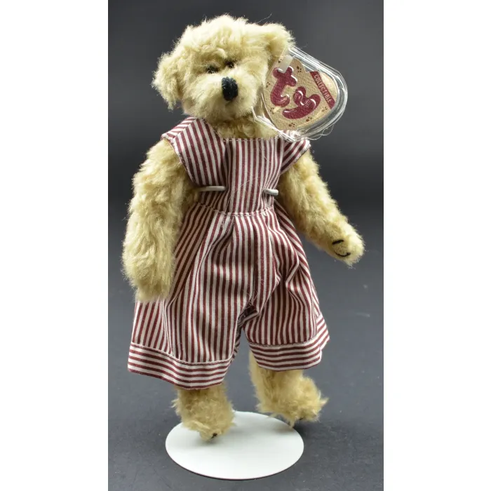 TY Collectible Tiny Tim Plush Tan Bear - 8.5" Tall