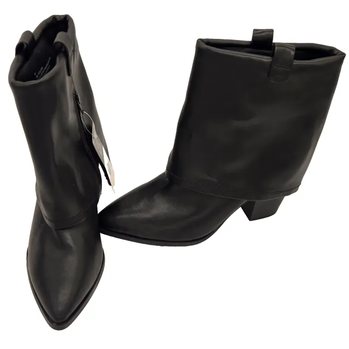 Women's Marsha Ankle Boots Zip Up Pointed Toe  - Black Size 9 1/2
