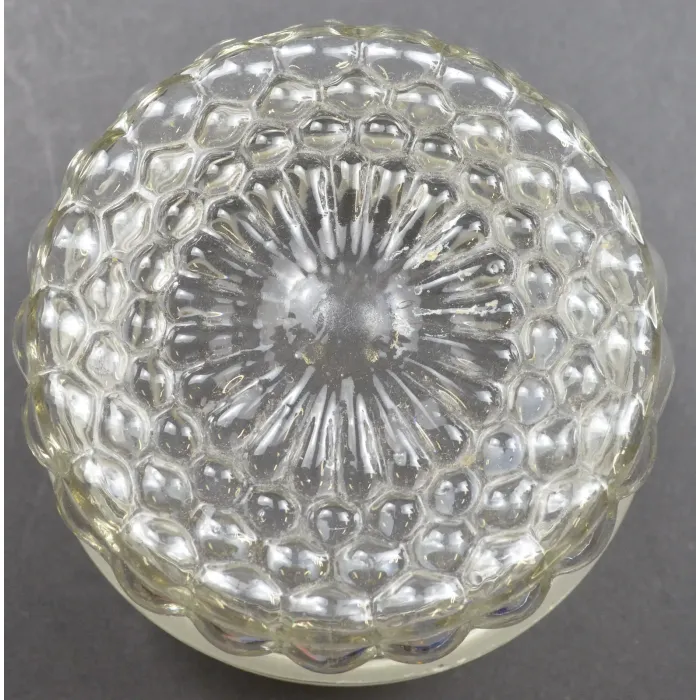 Vintage Clear Glass Square Glass Canister With Lid - 8" Tall