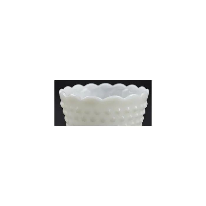 Anchor Hocking Fire King - Hobnail Milk Glass Footed Medium Straight Jardiniere