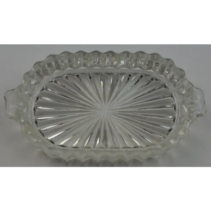 Anchor Hocking Queen Mary Clear pattern - Oval Ashtray - 3.75" Wide