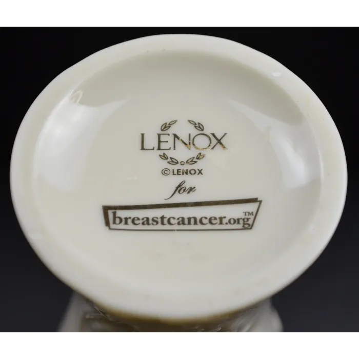 Lenox Breast Cancer Vase With Gold Accent - 8" Tall