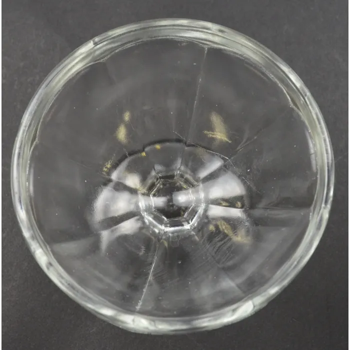 Clear Pressed Glass Panel Pattern Low Sherbet - 2.875" Tall