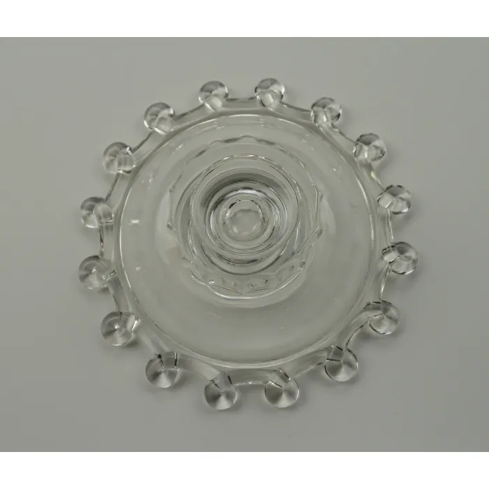 Heisey Glass Single Light Candlestick - Lariat Pattern - 1.5" Tall