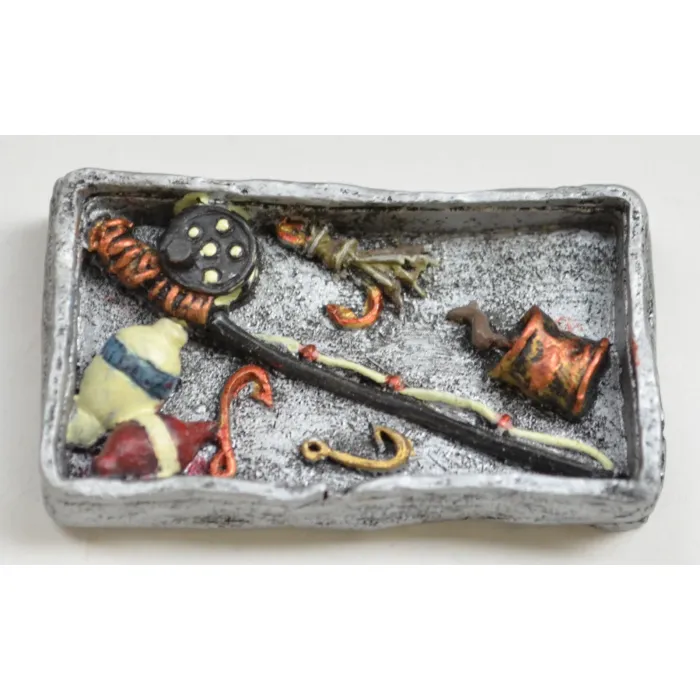 Boyds Bears Opie's Creel Basket With Minnow McNibble - Resin Treasure Box