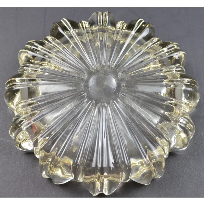 Clear Pressed Glass Round Ashtray - 5.5" Wide