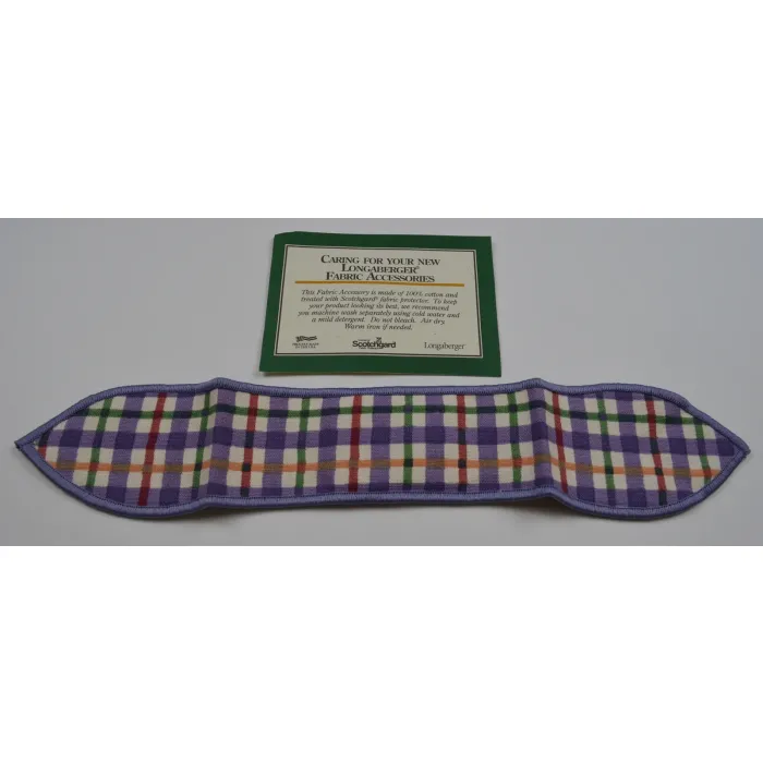 Longaberger Blueberry Plaid Small Handle Tie