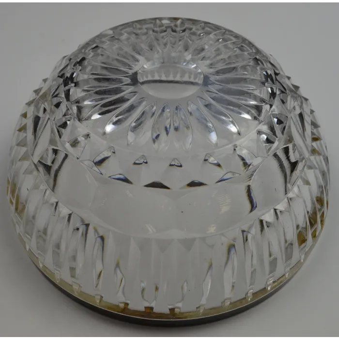 Crystal Bowl With Silver Plated Rim - 8.5" Round