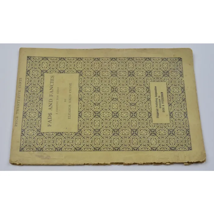 Fads And Fancies - A Comedy For Girls - One Act Play Script - Antique 1917