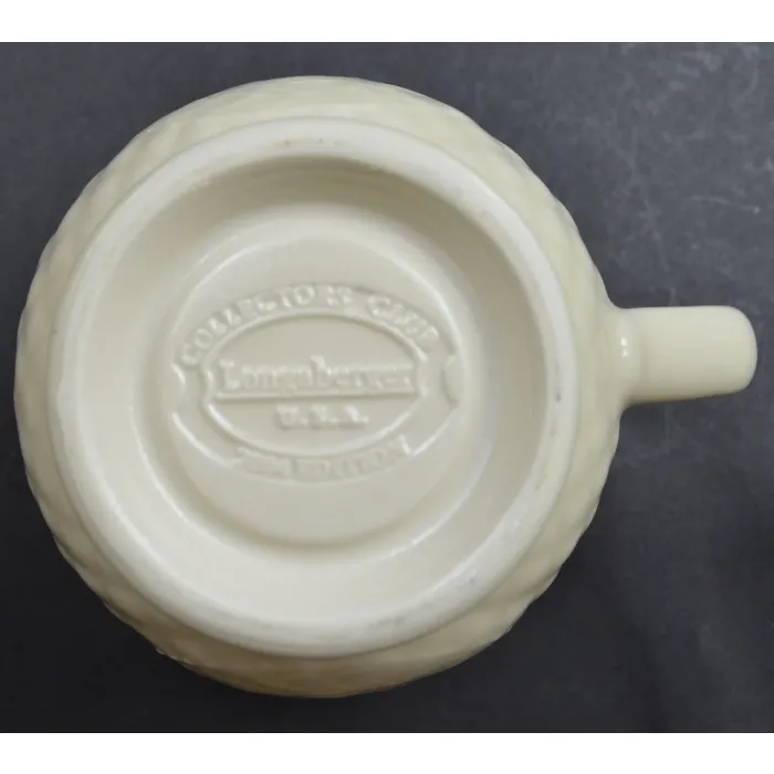 Longaberger Collectors Club - American Craft Originals Ivory - Cream & Sugar Set
