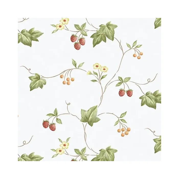 Trellis Trail Wallpaper Green, Yellow, Orange Norwall Wallcovering KK26752