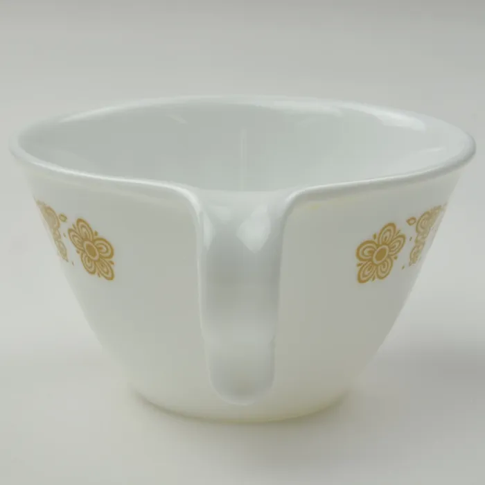 Corning - Corelle - Butterfly Gold Pattern - Flat Cup (Hooked Handle) - 2.25" T