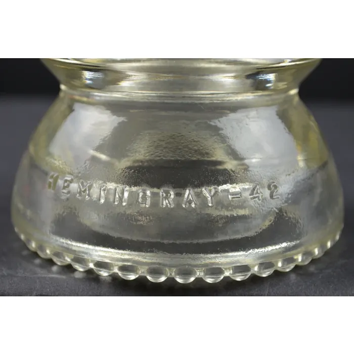 Vintage Hemingray No. 42 Clear Glass Insulator - 23-52 - 4" Tall